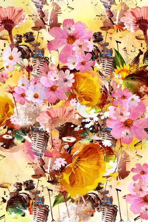 花卉印花华亿平台图片