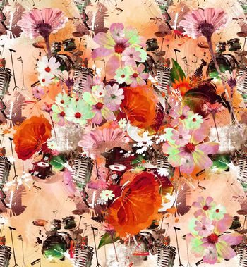 175968-乐器与花卉