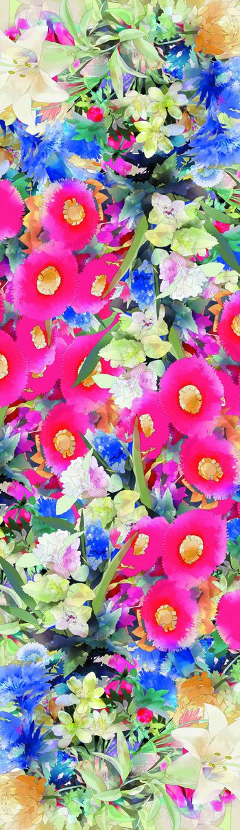 花卉印花华亿平台图片