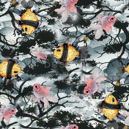 鱼印花华亿平台图片