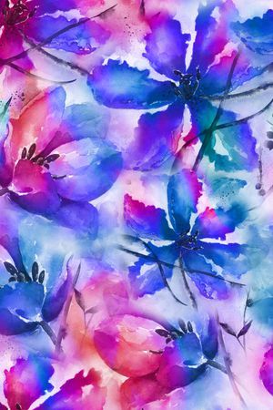 水彩印花华亿平台图片