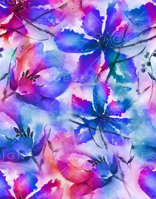 水彩印花华亿平台图片