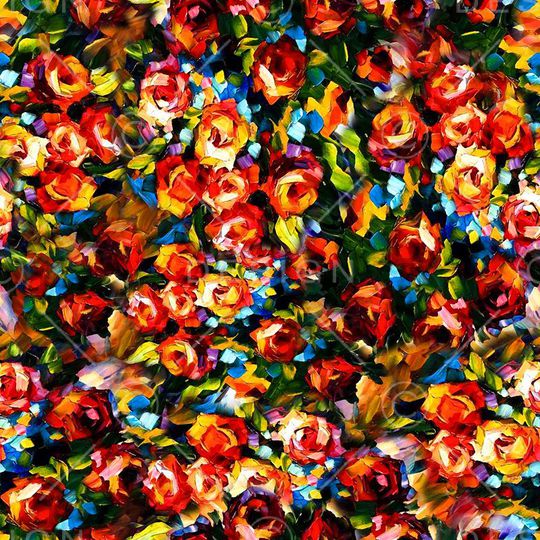 满底花卉印花华亿平台图片