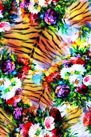 花卉印花华亿平台图片