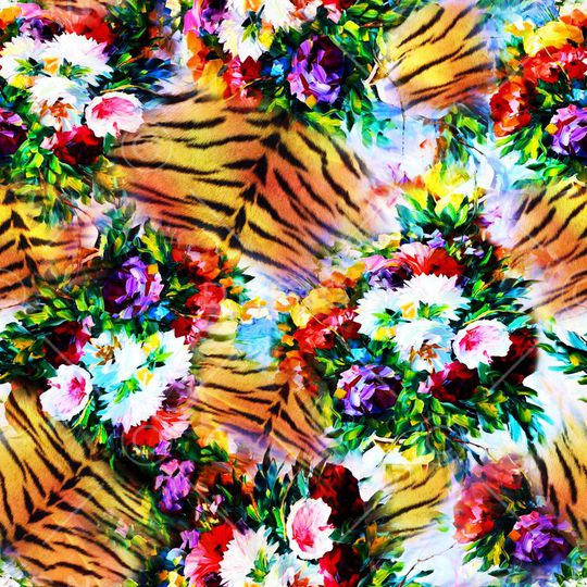 花卉印花华亿平台图片