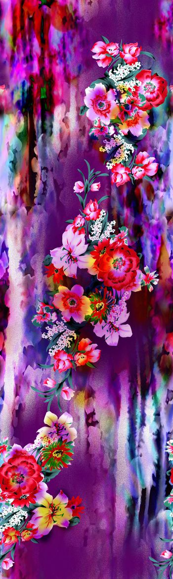 花卉印花华亿平台图片