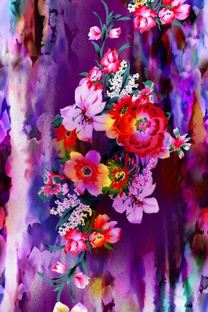 花卉印花华亿平台图片