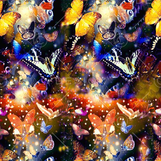 蝴蝶印花华亿平台图片