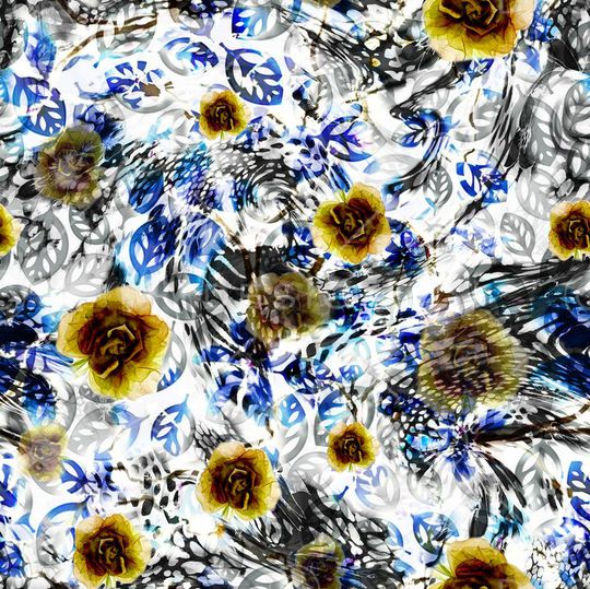 花卉印花华亿平台图片