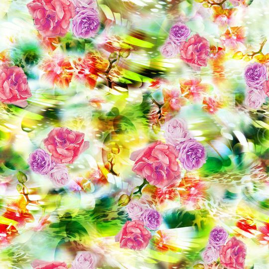 水彩手绘印花华亿平台图片