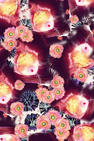 花卉印花华亿平台图片