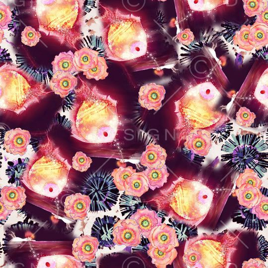 花卉印花华亿平台图片