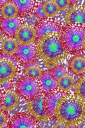 抽象花卉印花华亿平台图片