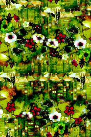 绿色印花华亿平台图片