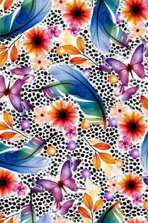 羽毛印花华亿平台图片