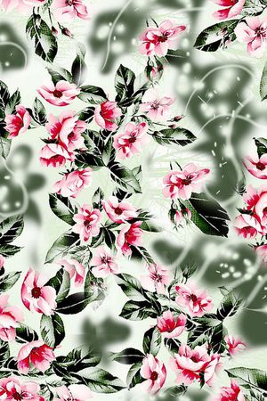 花卉印花华亿平台图片