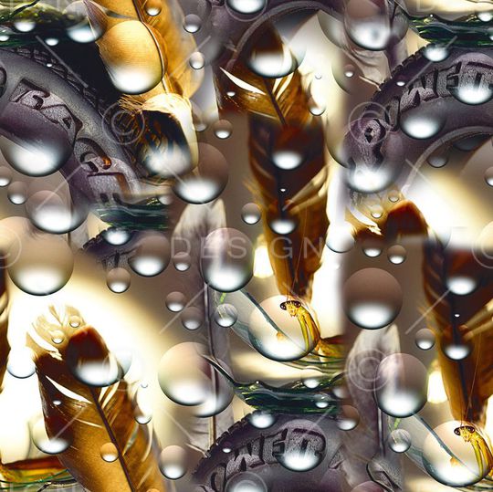 羽毛印花华亿平台图片