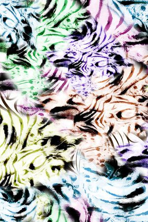 抽象印花华亿平台图片