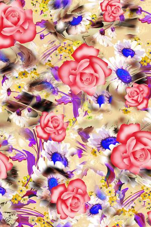 花卉印花华亿平台图片