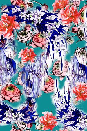 花卉印花华亿平台图片