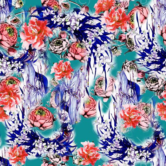 花卉印花华亿平台图片