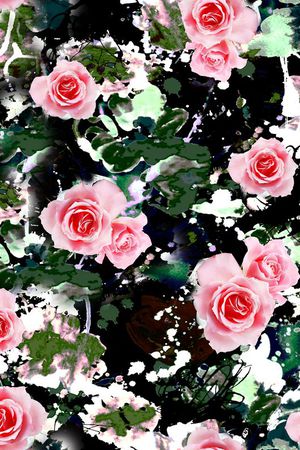 玫瑰印花华亿平台图片