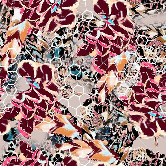 蜜蜂印花华亿平台图片