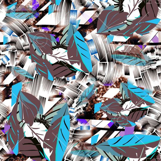 羽毛印花华亿平台图片