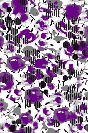 抽象花卉印花华亿平台图片