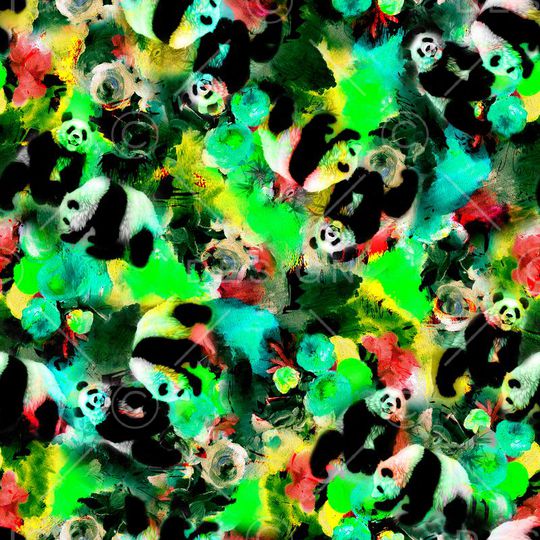 熊猫印花华亿平台图片