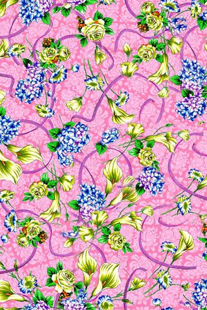 缠枝花印花华亿平台图片