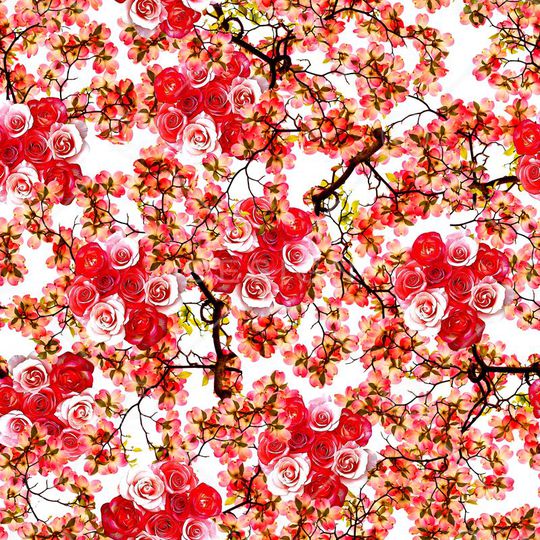 花卉印花华亿平台图片