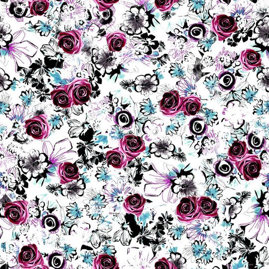 抽象 花卉  几何  块面印花华亿平台图片