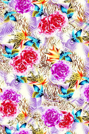 花卉印花华亿平台图片