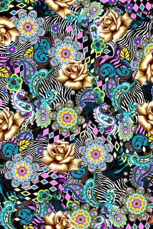 花卉印花华亿平台图片