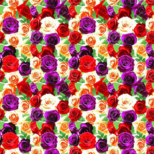 满底花卉印花华亿平台图片