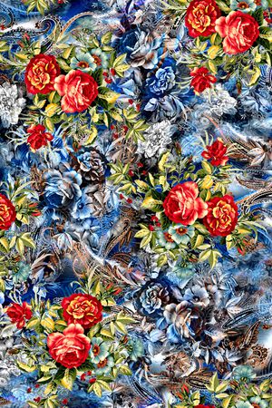 印象派印花华亿平台图片