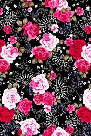 蝴蝶印花华亿平台图片