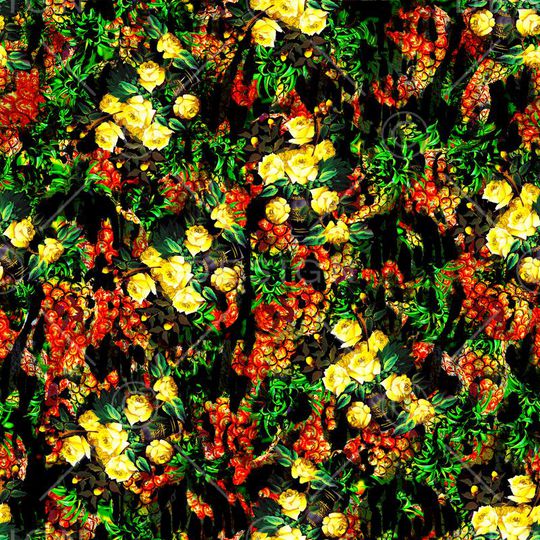 花卉印花华亿平台图片