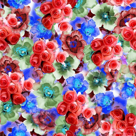 花卉印花华亿平台图片