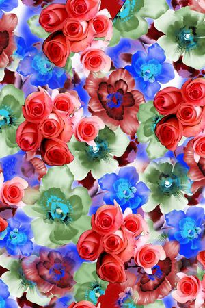 花卉印花华亿平台图片