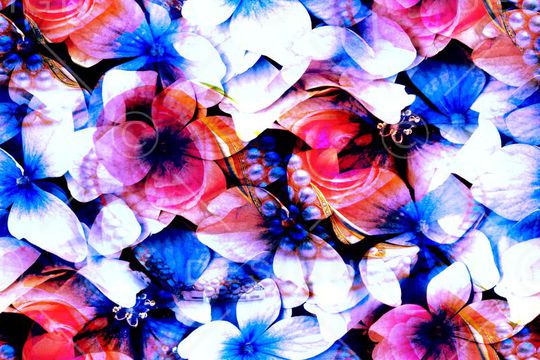 花卉印花华亿平台图片