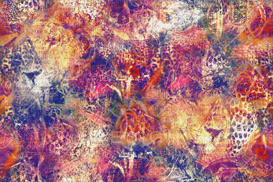 豹纹印花华亿平台图片