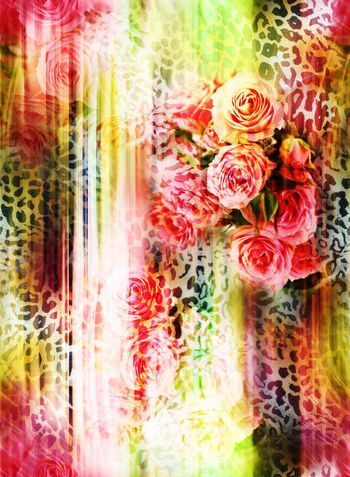 动物纹印花华亿平台图片