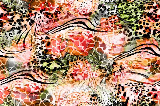 动物纹印花华亿平台图片