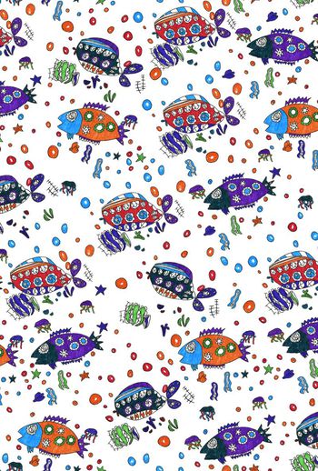 鱼印花华亿平台图片