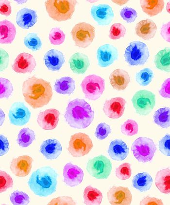 水彩圆圈印花华亿平台图片