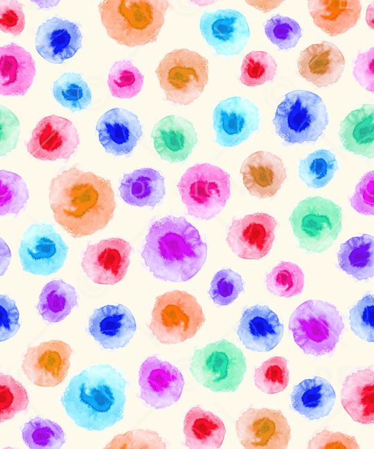 水彩圆圈印花华亿平台图片