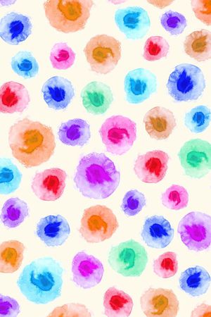 水彩圆圈印花华亿平台图片