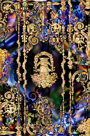 巴洛克印花华亿平台图片